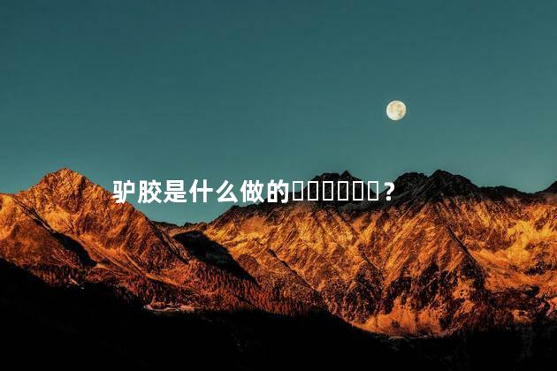 驴胶是什么做的？